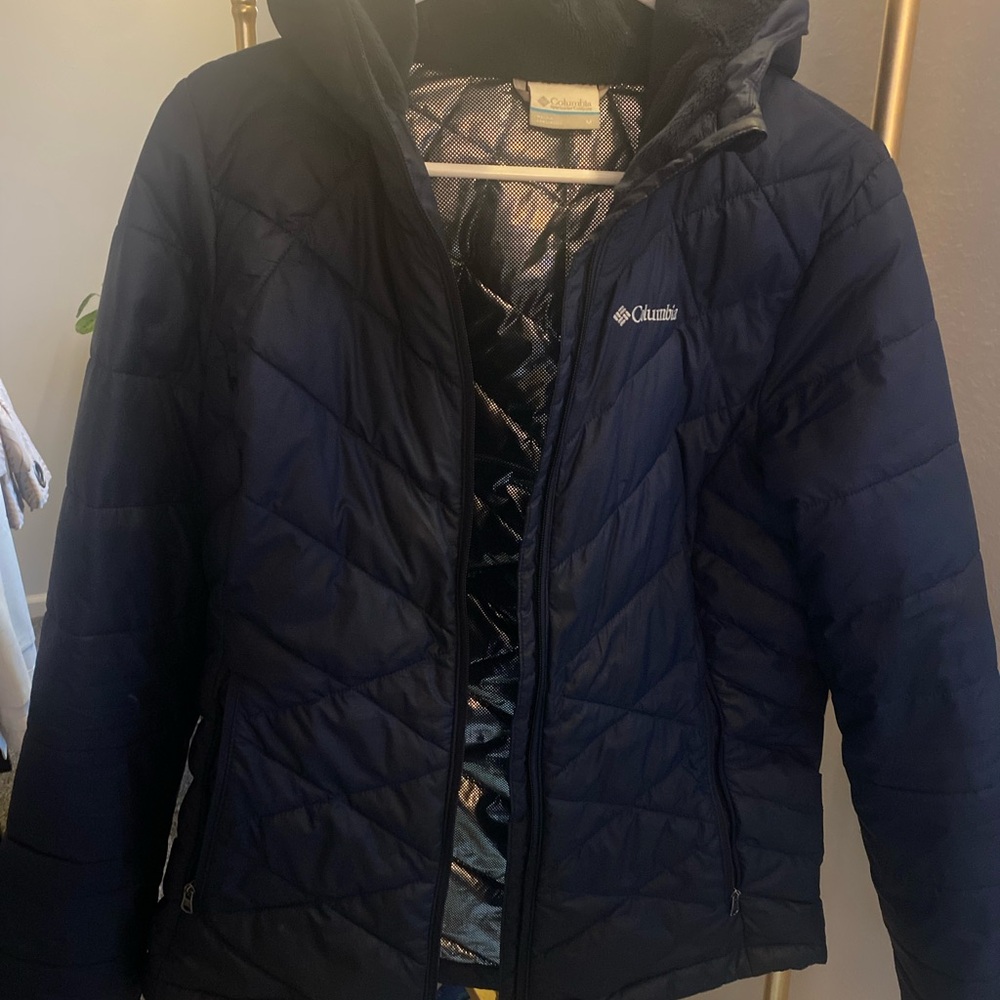 Columbia Midnight Blue womens puffer Jacket sz M